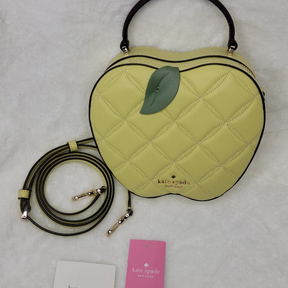 kate spade Bags Nwt Kate Spade Quilted Honeycrisp Green Apple Top Handle Satchel Crossbody